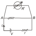 Consider a simple circuit shown in figure stands for a variable ...